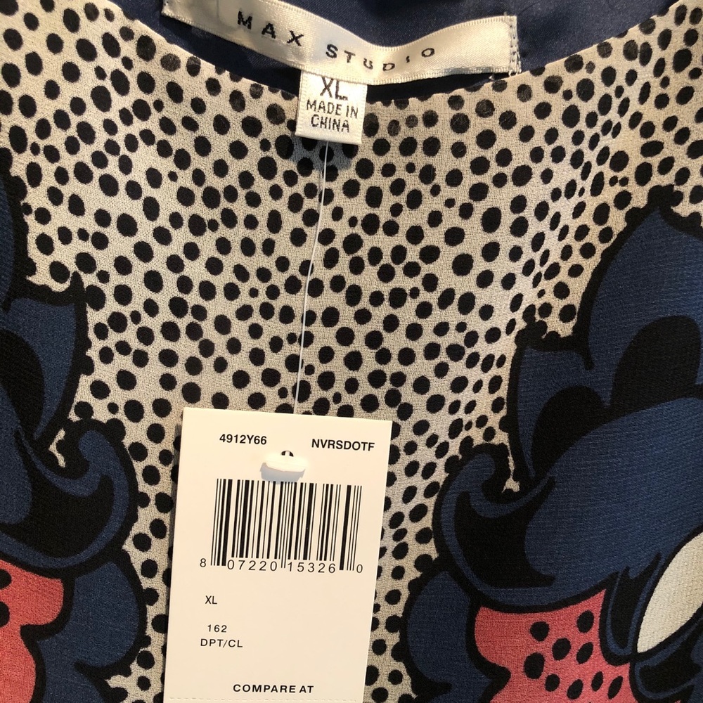 max studio navy and pink swing dress NWT - Picture 2 of 3